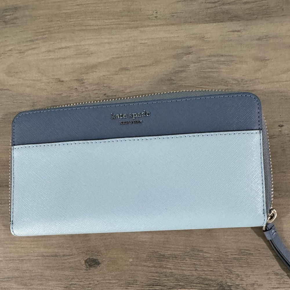 Kate Spade Blue Zip Wallet